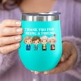 thumbnail image 5 of Thank You for Being a Friend Gifts Novelty Friend Gifts Golden Girls Merchandise Friendship Gifts for Women 12oz Wine Tumbler With Lid, 5 of 6