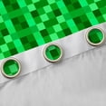 thumbnail image 4 of Feelyou Pixelate Miner Black Out Curtains, Green Abstract Curtains Pack of 2 (42x63 Each), 4 of 6