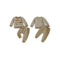thumbnail image 2 of BemeyourBBs Boy Thanksgiving Outfit Letter Embroidery Striped Sweatshirt and Pants, 2 of 9