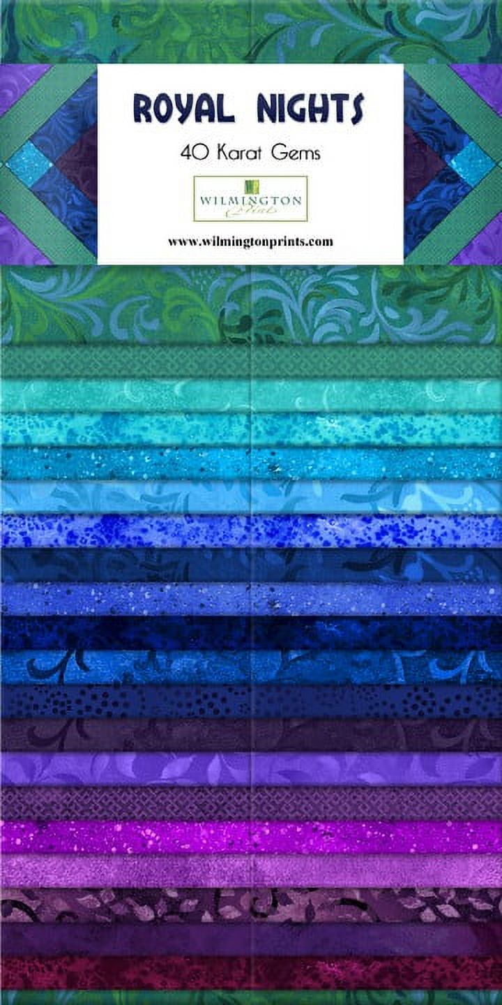 Royal Nights 40 Karat Jewels 40, 2.5" Precut Strips - Wilmington Batiks