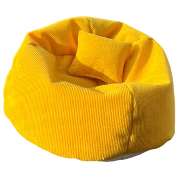 Tiny Bean Bag Sofa With Cushioned Seat Decorative Mini Furniture For 15-17cm Action Figures Collectible Display Piece