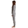 thumbnail image 3 of #FollowMe Women's Printed Henley Thermal Underwear Set with Jogger Pant (Snowflake - Grey, XX-Large), 3 of 3