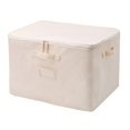 thumbnail image 1 of GUOOL Fabric Storage Boxes Organiser Foldable Blanket Storage Bag for Comforter Pillow With Lid C, 1 of 9