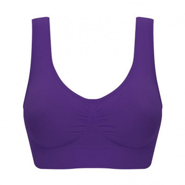 Women's Bra Underwear Yoga Stretch Plus Bra Out Size Sports Hollow Bras  Women (1-Purple, L) : : Clothing, Shoes & Accessories