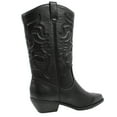 thumbnail image 3 of Soda Women's Faux Leather Pull On Tab Cowboy Boot, Black  ,  8 M US, 3 of 7