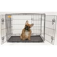 thumbnail image 6 of KennelMaster Double Door Folding Wire Dog Crate, Black, Medium, 36"L, 6 of 6