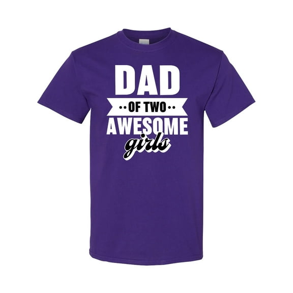 Inktastic Father's Day Dad of 2 Awesome Girls T-Shirt