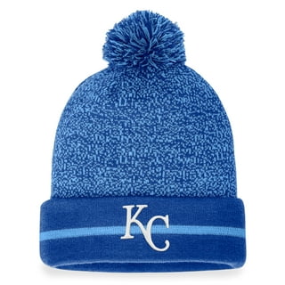 Kansas City Royals Fanatics Branded Stripe Cuffed Knit Hat with Pom - Royal