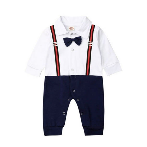 Bagilaanoe - Newborn Baby Boys Gentleman Suit Bow Tie Clothes Children