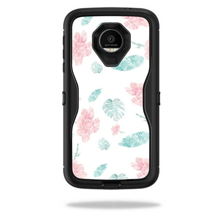 Force Vinyl Skin MightySkins Protective Vinyl Skin Decal for OtterBox Defender Moto Z Force Case wrap cover sticker skins Paper Flowers ()