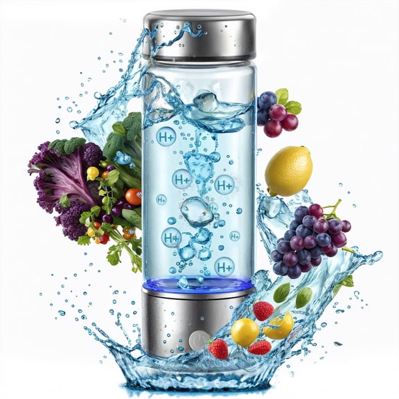 Hydrogen Water Bottle 2026 New 4000PPB SPE PEM Portable 450ML Rechargeable Hydrogen Generator for Gym Travel