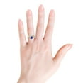 thumbnail image 4 of ANGARA Natural Tanzanite and Diamond Bypass Ring with Leaf Motif in 14K Yellow Gold for Women (Size-7x5mm) | December Birthstone, Anniversary, Jewelry Gift for Women | Natural Tanzanite Ring, 4 of 9