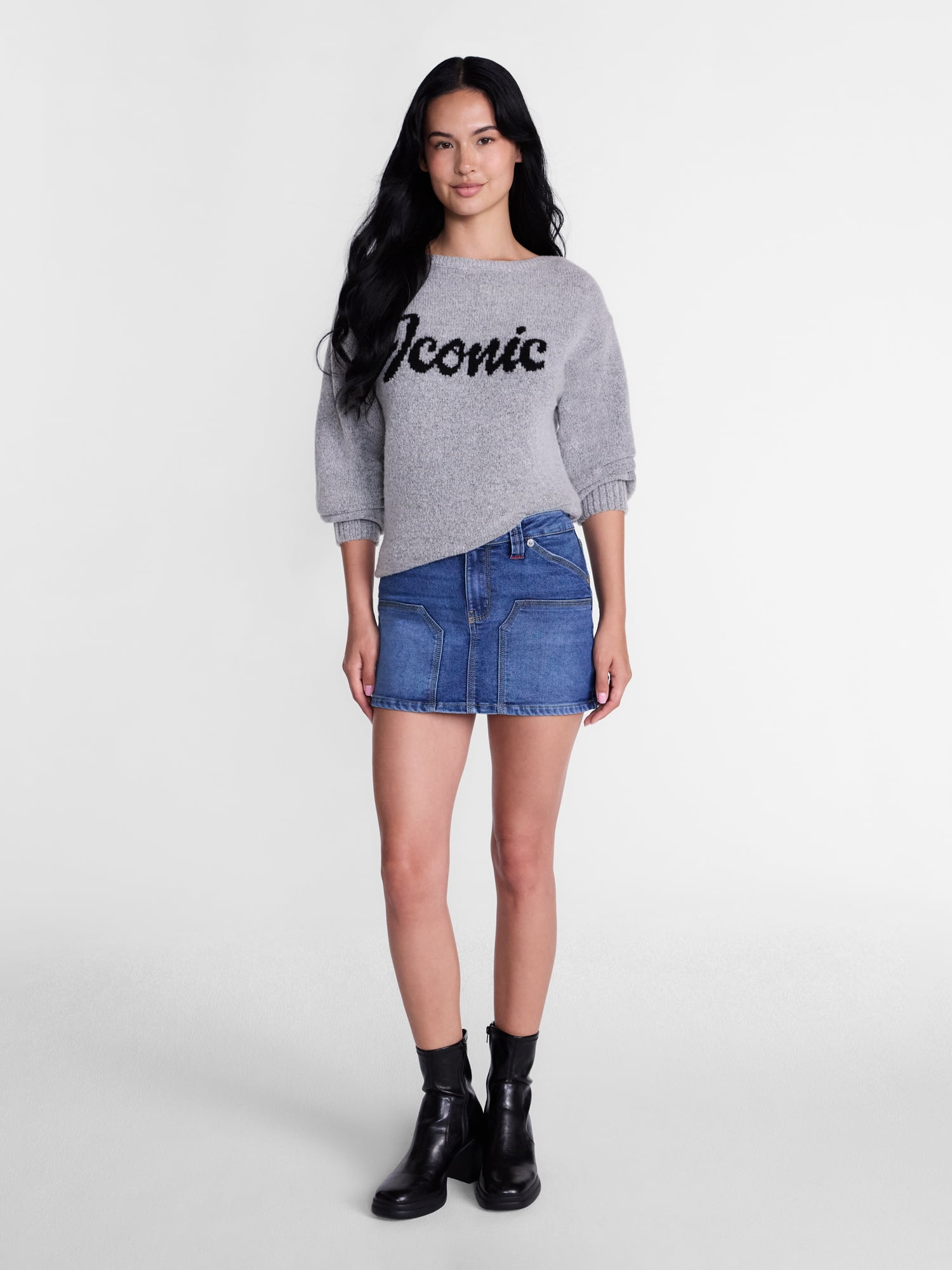 Madden NYC Women's Denim Micro Mini Cargo Skirt, Sizes XXS-XXL
