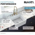 thumbnail image 6 of Ruvati RVL2468BK 23 in. Fireclay Farmhouse Kitchen Laundry Single Bowl Utility Sink, Glossy Black, 6 of 7