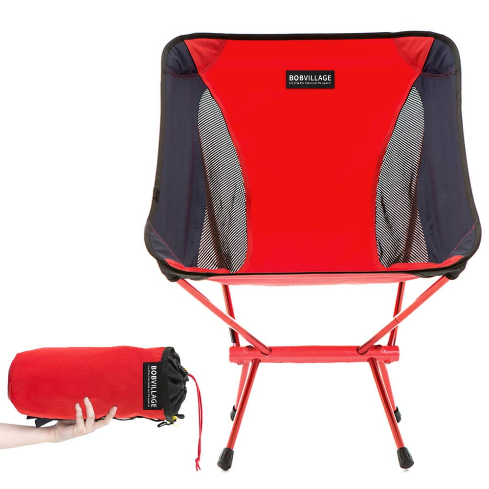 BEST.LIV Portable Folding Camping Chair Outdoor Fishing Stool for BBQ Camping Travel with Carry Bag