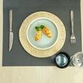 thumbnail image 5 of Set of 4 Decorative Round Natural Woven Handmade Rattan Placemats, 5 of 8