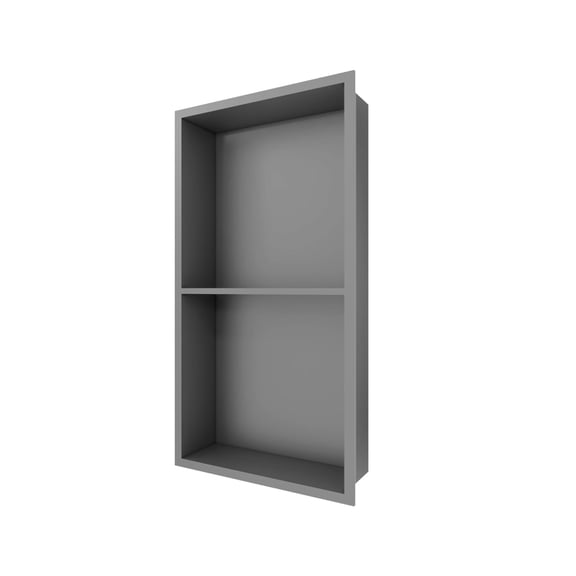 Recessed Shower Niche 24" x 12", Niche for Shower Wall, Matte Gray Stainless Steel with 1 Centered Shelf, 8-Year Fade & Scratch Resistant, No Tile Needed Bathroom Storage