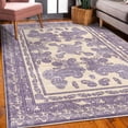 thumbnail image 3 of Boho Decorative Rug, Vintage Look Ethnic Look Pattern of Paisley Details Bohemian Feels Damask, Quality Carpet for Bedroom Dorm and Living Room, 6 Sizes, Eggshell Violet Lilac, by Ambesonne, 3 of 4