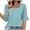 Light Blue, variant on Summer Blouses for Women Casual Polka Dot Square Neck Lace Short Sleeve Fashion Top, White XL