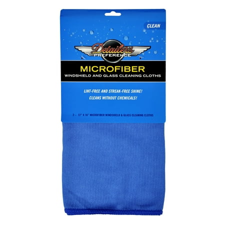 Detailer's Preference Windshield and Glass Cleaning Towel, 12 X 16in (2 Pack) Blue