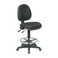 thumbnail image 1 of Pemberly Row Deluxe Ergonomic Black Fabric Drafting Chair w/ Adjustable Footring, 1 of 4