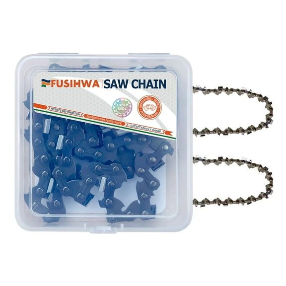 FUSIHWA Chainsaw Chain 10 Inch 1/4" Pitch .043" Gauge 55 Drive Links (2 Chains)