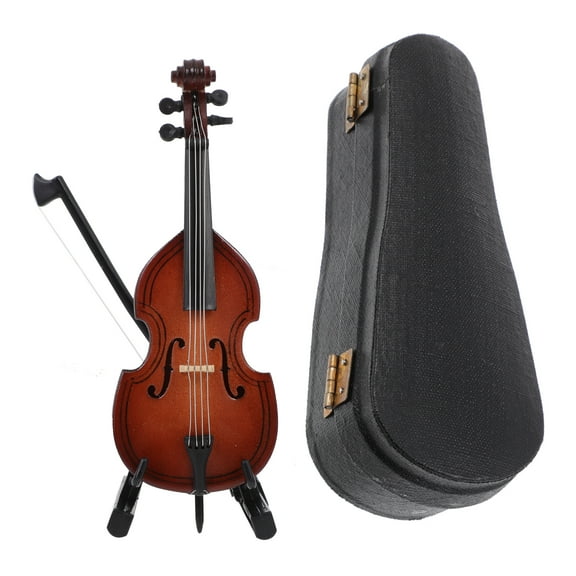 FUEENIRVA 1Pc Violoncello Model Adornment Brown Basswood Creative Decoration