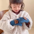 thumbnail image 5 of Children's magic elastic gloves, warm five-finger bear baby gloves for boys and girls-Pink + Green + blue, 5 of 5