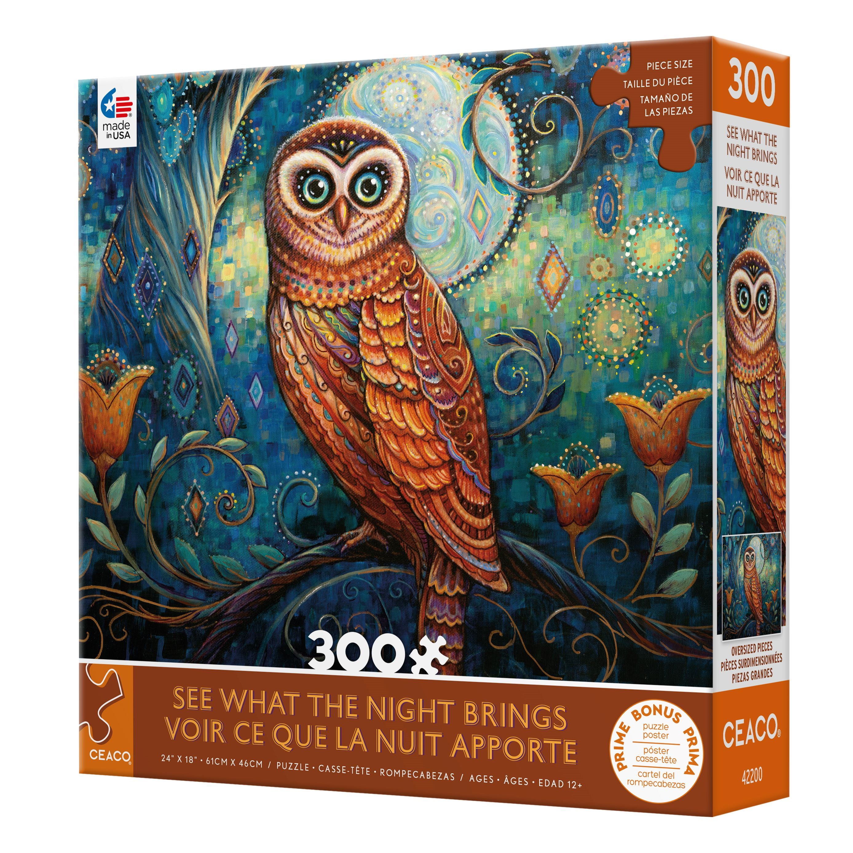 Ceaco See What The Night Brings 300 Piece Interlocking Jigsaw Puzzle
