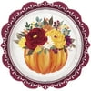 The Pioneer Woman Harvest Burgundy Floral Thanksgiving Paper Dessert Plates, 8 in, 12 Count