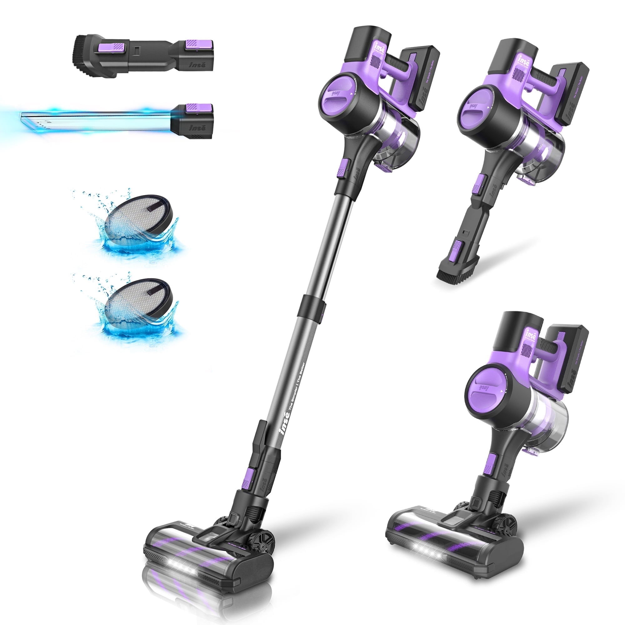 S3 Cordless Stick Vacuum - 45kPa Powerful Suction, 55-Min Runtime With LED Display