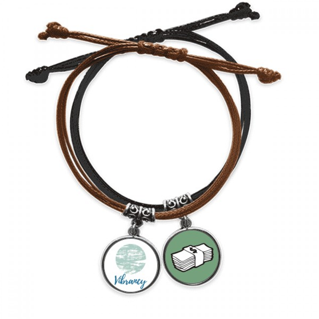 Plantas de tinta verde abstracto arte Pulsera Cuerda Mano Cadena Cuero Dinero Pulsera Unbranded M
