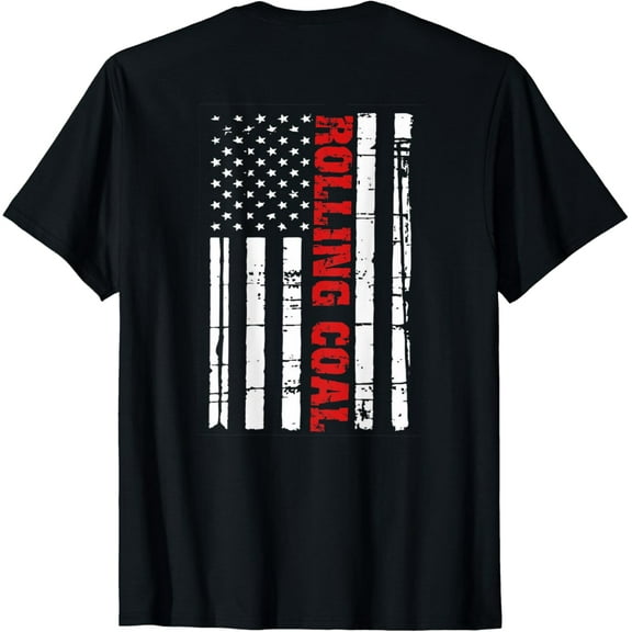 Diesel Rolling Coal Flag T-Shirt Truck Turbo Brothers Mechan