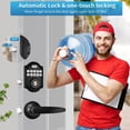 thumbnail image 2 of Keyless Entry Door Lock, Electronic Keypad Deadbolt with Door Level, Deadbolt Smart Door Lock for Front Door, Front Door Lock Set, Auto Lock, Easy Installation,Black, 2 of 8