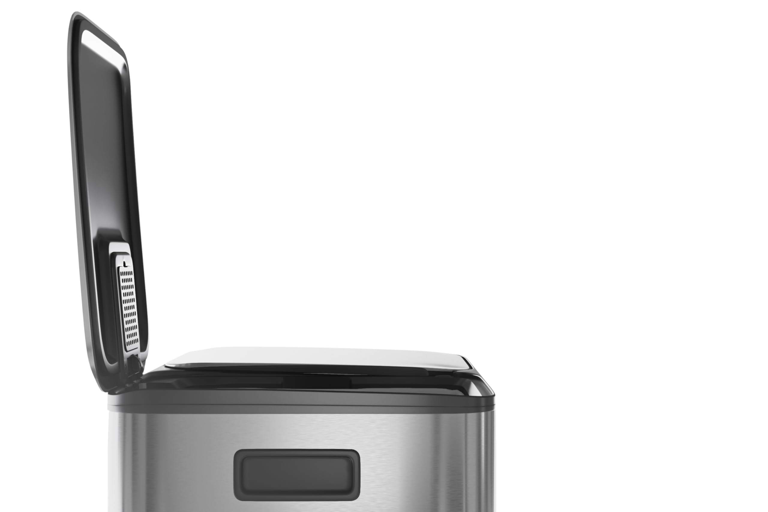 Dual Trash Can, 60 Liter (2x30L)/80 Liter (2x40L) Stainless Steel Step Trash Can, Rectangular Garbage Bin with Inner Buckets, Suit for Kitchen Office Home Use