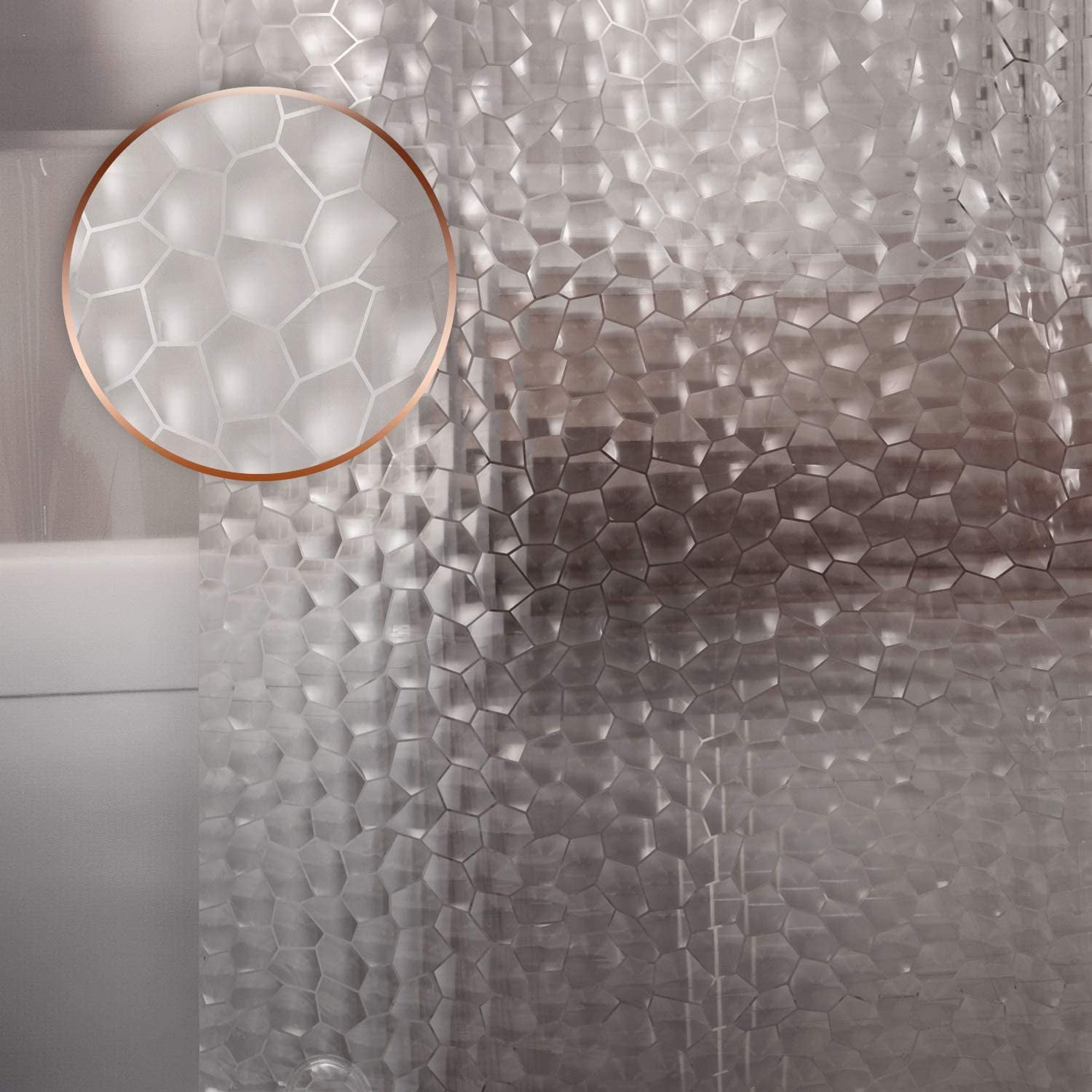 Details about   Shower Curtain Liner 3D Clear Bubbles Shower Curtain Liner 3 Magnets Heavy Duty 