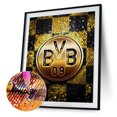 thumbnail image 2 of Kits de pintura de diamantes con logotipo del equipo de fútbol de Dortmund, decoración de pared de taladro redondo completo Sywqhk Decoración hogareña, 2 of 9