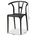 thumbnail image 7 of Baxton Studio Warner Modern and Contemporary Black Plastic 4-Piece Dining Chair Set, 7 of 7