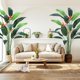 thumbnail image 2 of 2 pack 7ft(84in) artificial bird of paradise plant - fake palm tree para indoor y outdoor moderno decor, perfect housewarming gift con 17 trunks, faux leaves, y 3 flowers, 2 of 7