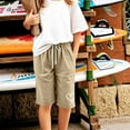 thumbnail image 4 of ZXLBBD Child Kids Boys Girls Jean Shorts Thin Elastic Waistband Five Inch Denim Pants Casual Loose Fit Outdoor Daily Wear, 4 of 5