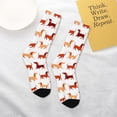 thumbnail image 4 of Uemuo Dachshund Walking Printed Kids Boys Socks Seamless Crew Socks Crazy Funny Athletic Sport Socks for Children, 4 of 6
