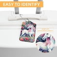 thumbnail image 3 of Unicorn Luggage Tag, Travel Tags, Handbag Tag - Square PU Leather 2 Pack with Privacy Cover and Stainless Steel Ring - Suitable for Travel, Backpack, Handbag [Amazon Approved], 3 of 7