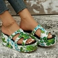 thumbnail image 5 of KBODIU Womens Sandals Mothers Day Gifts Thick Sole Slippers Comfortable Embroidered Casual Flip Flops Wedge Platform Sandals for Women Dressy Summer Green 42, 5 of 5