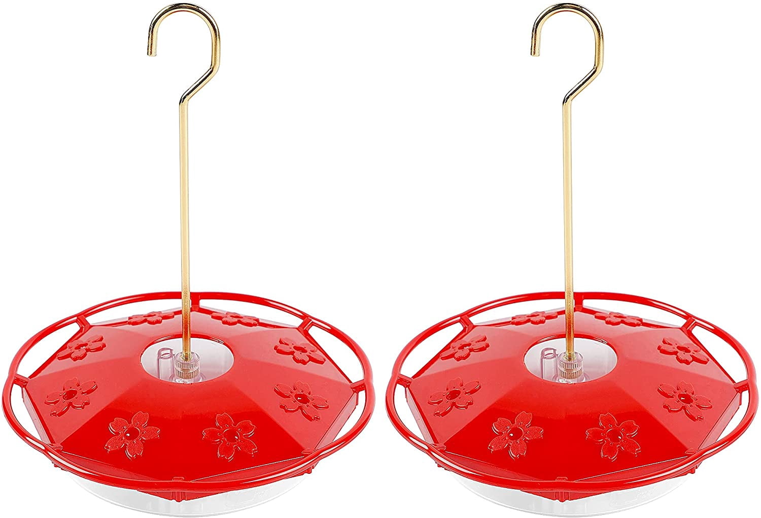 SHELLTON 3pcs Hummingbird Feeders for Outdoors, 12 oz Hanging Bird Feeders for Outside Garden Yard Decoration