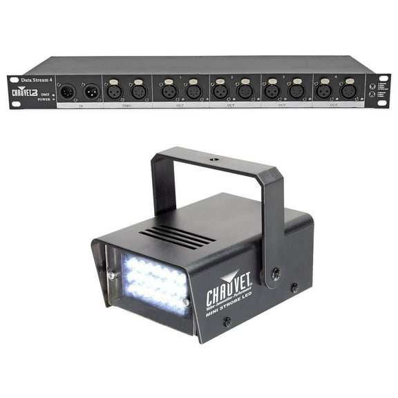 Chauvet DJ Data Stream 4 Datastream 1 - 4 Optical Splitter Strobe Light