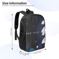 Salouo 2025 Happy New Year 2 Print Travel Laptop Backpack,17Inch Casual
