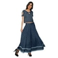 thumbnail image 5 of Moomaya Crop Top With Loose Palazzo Set For Women Printed Ethnic Clothing, 5 of 6