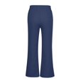 thumbnail image 2 of OGLCCG School Uniform Pants for Girls High Waist Flare Leg Dress Pants with Pockets Trendy Solid Color Bell Bottoms for Teen Kids 4-12 Years, 2 of 6