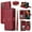 Red, variant on Dswteny Argyle Wallet Case for Samsung Galaxy Xcover 7 with Wrist Strap Shoulder Strap, Zipper Purse PU Leather Flip Credit Card Holder Stand Accessories Cell Phone Cover for Xcover7 Girls White
