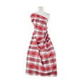thumbnail image 2 of Zelouf Helena Yard Dye Taffeta Plaid Lurex  , Sewing, DIY, Crafts Fabric by the Yard, White/silver, 1 Yard, 2 of 2